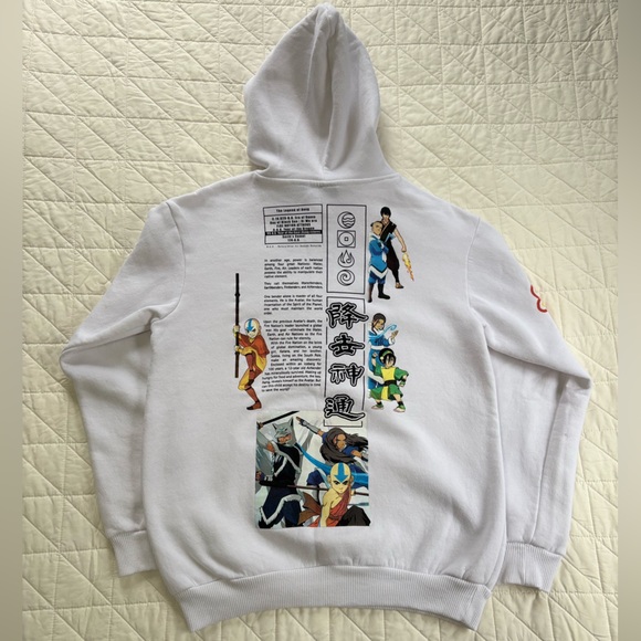 Avatar The Last Airbender White Graphic Hoodie - Men’s Small - Picture 3 of 6